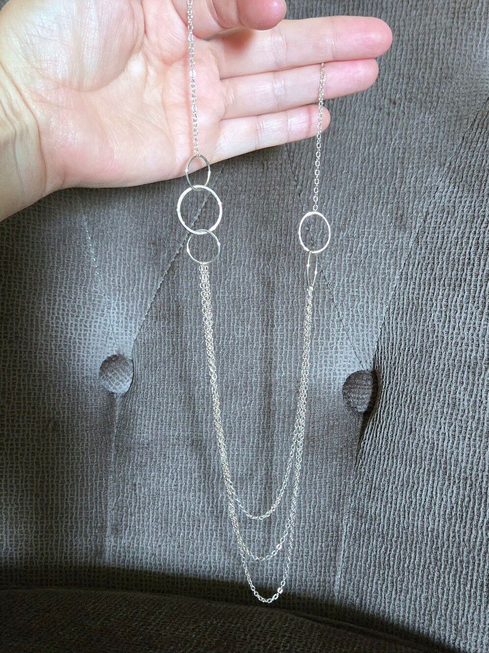 Silver🤍 Graduated Triple3️⃣ Chain⛓️ Necklace - NWOT